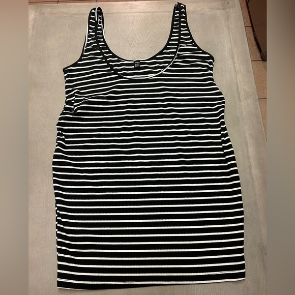 Maternity Casual Sleeveless Bodycon‎ Dress With Large Round Neckline - Picture 5 of 7